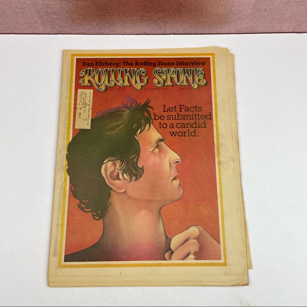 Vintage Rolling Stone Magazine Dan Ellsberg Jethro Grateful Dead November 1973